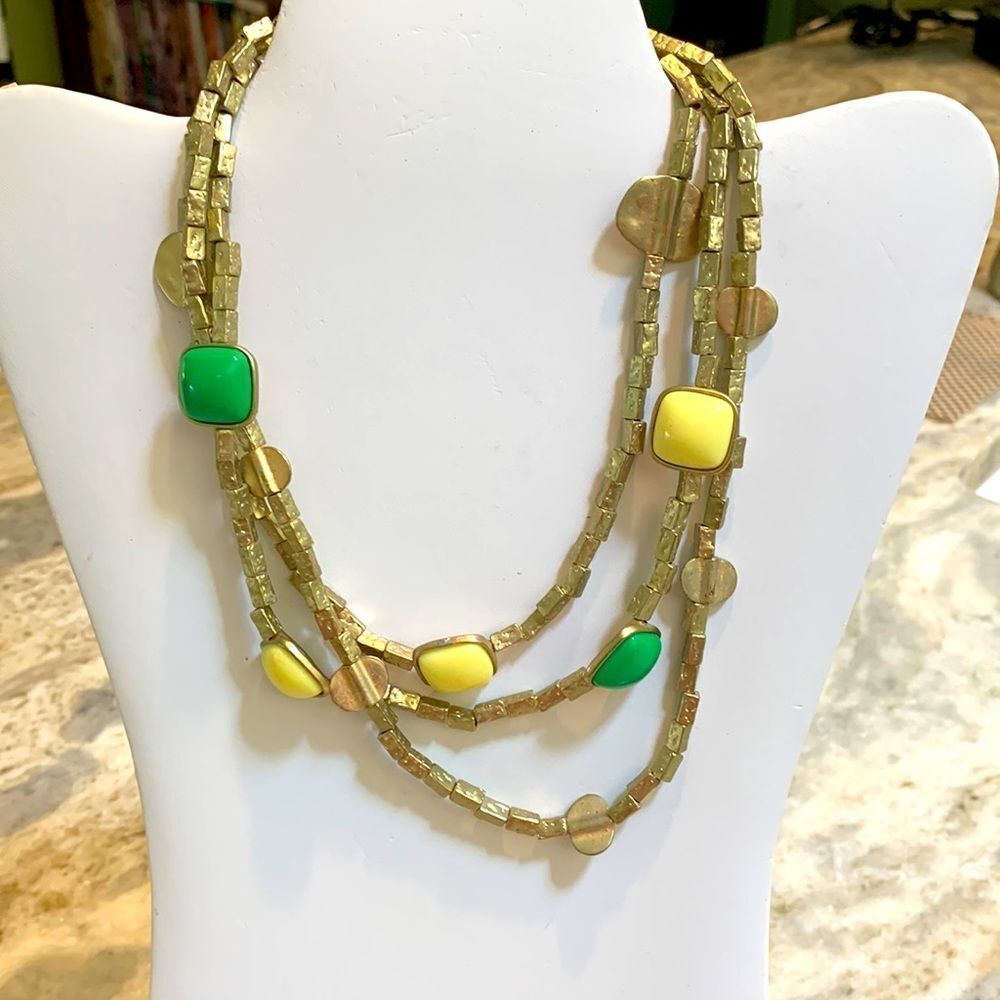 Gold Earring and Necklace Set
